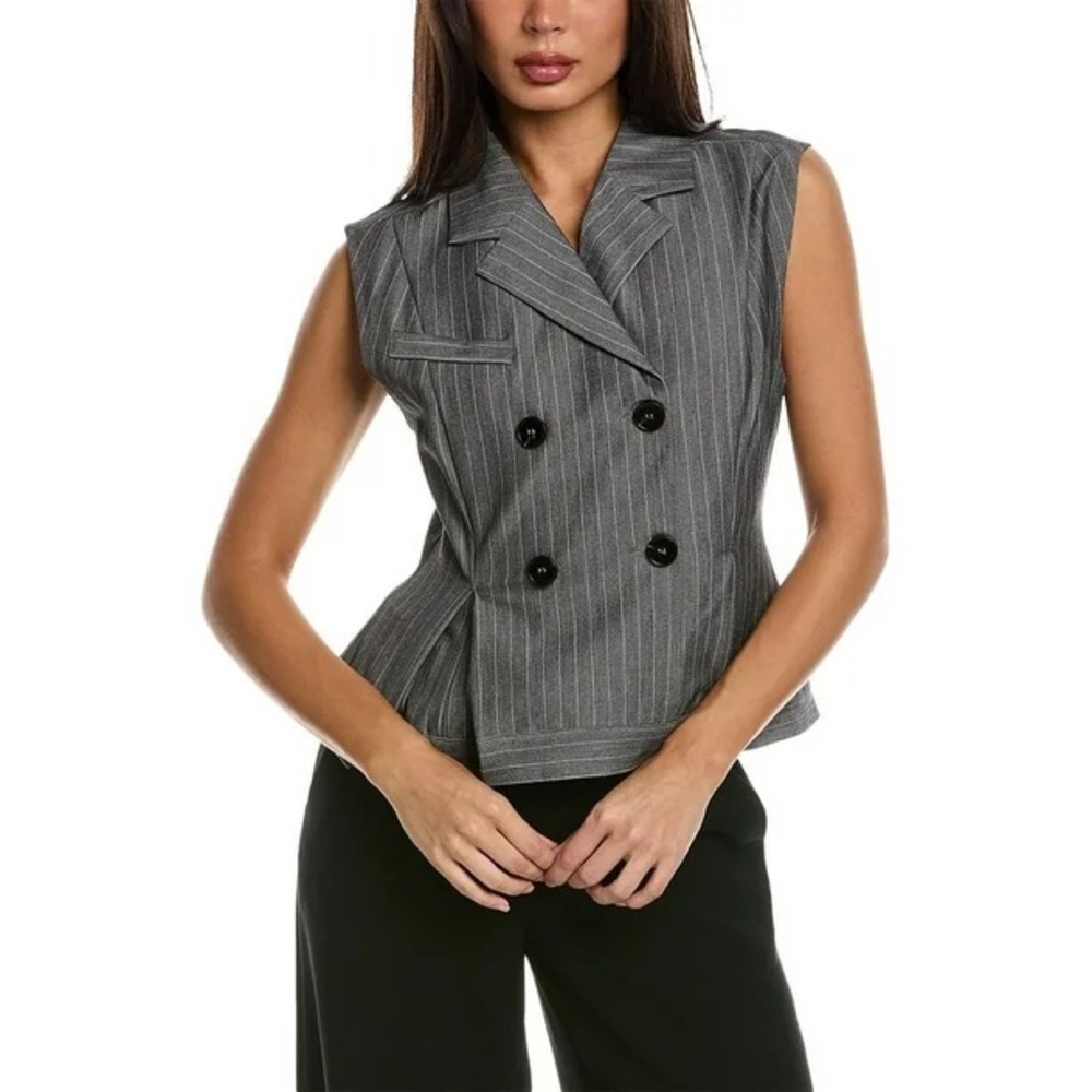 Gracia Gray Pinstripe‎ Women's Vest J35311